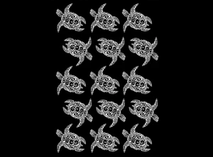 Calcomanías de vidrio fundido blanco de 1 pulgada 15 piezas de tortugas marinas - Imagen 1 de 2