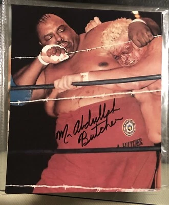 Фотография АБДУЛЛЫ МЯСНИКА 8x10 с доказательством СУМАСШЕДШЕГО Дасти Родса с автографом - Изображение 1 из 3