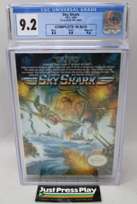 Sky Shark Nintendo NES 1989 CIB CGC Graded 9.2 - Image 1 of 4