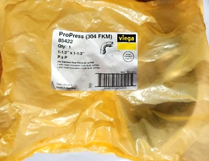 Viega ProPress Edelstahl 90 Winkel (304 FKM) 1-1/2" x 1-1/2" 85422 - Bild 1 von 2