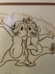 Disney Chip and Dale By artist Paul Banwer Signed - Picture 1 of 4
