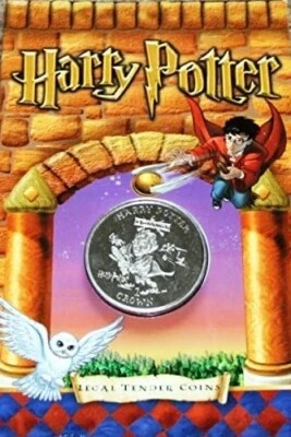 Harry Potter"Quidditch" Isle of Man One Crown Coin Legal Tender - Image 1 of 2