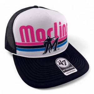 '47 Brand Florida Miami Marlins MLB Region Foam Trucker Snapback Mesh Back Hat - Picture 1 of 6