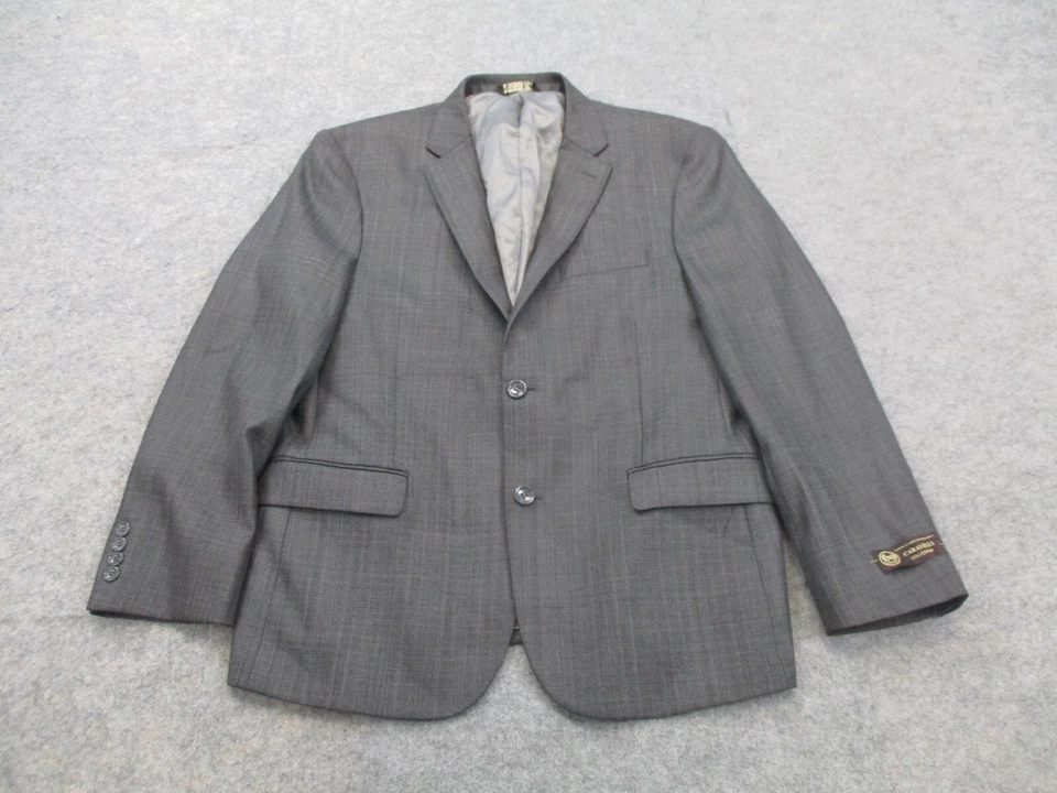 Blazer Caravelli Para Hombres 40 S Gris Abrigo a Cuadros Chaqueta Lana Adulto 2 Botones Foto 1 de 4
