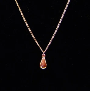 Mint Mongoose Hypoallergenic Rose Goldtone Pendant 1/2" Necklace 28" Giftable - Picture 1 of 6