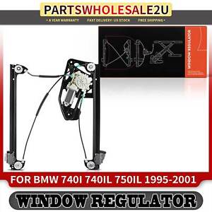 Window Regulator W/ Motor for BMW 740i 740iL 750iL 1995-01 Front Right Passenger