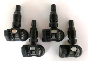 Set 4 sensori valvola di pressione TPMS black programmati per ABARTH G. PUNTO - Picture 1 of 1