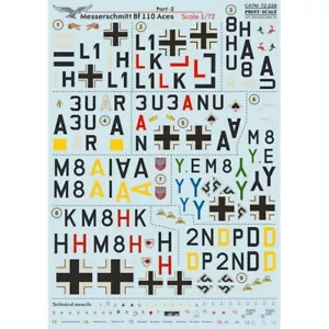 Decal for airplane 1:72 Messerschmitt Bf 110 Aces, Vol.Part 2 Print Scale 72-228 - Picture 1 of 24