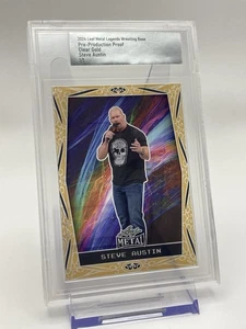 2024 Leaf Metal STEVE AUSTIN Pre-Production Proof CLEAR GOLD 1/1 WWE WWF - Picture 1 of 3