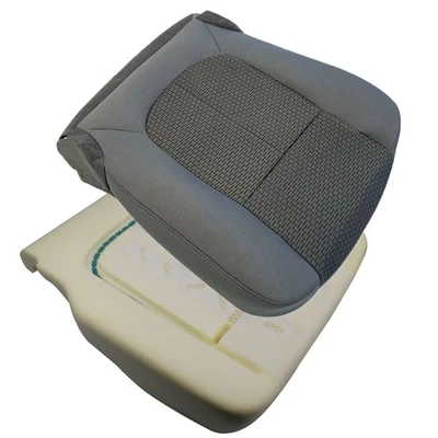 For 2011- 2016 Ford F250 F350 XLT Driver Bottom Seat Cover & Foam Cushion Gray - Image 1 of 4