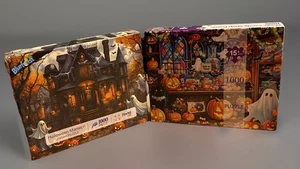 Halloween Puzzle Lot - Magic Candy Shop & Halloween Mansion - 1000 Pc - COMPLETE - Picture 1 of 7