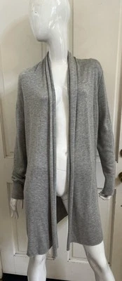 LAUREN RALPH LAUREN Blue Label NOVO! Cardigã espanador de malha cinza urze viscose G - Imagem 1 de 4