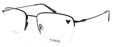 Flexon H6041 001 Anteojos Hombre Media Borde Negro 52-20-140 Flexible Titanio Foto 1 de 3