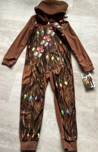 Disney Star Wars Marrón Vacaciones Chewbacca Niños Una Pieza Pijama Ropa de Dormir Talla 12 - Imagen 1 de 5