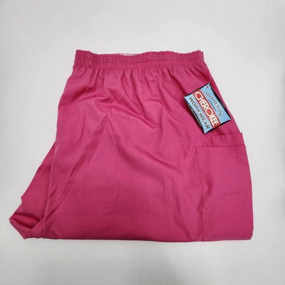 Calça esfoliante feminina Cherokee 5XL rosa elástica cintura uniforme médico - Imagem 1 de 4