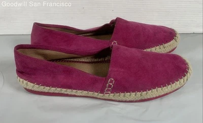 Adam Tucker By Me Too Remi 14 Pink Leather Slip On Espadrille Womens Shoes 8M - Image 1 of 4