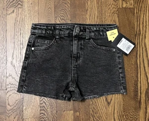 Art Class Girl s Size Small (6-6X) A-Line High Rise Jean Shorts Black - Picture 1 of 8