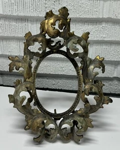 Antique Victorian Art Nouveau Ornate Ivy Leaf Photo Picture Frame VTG Primitive - Picture 1 of 23