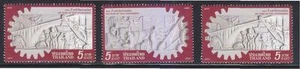 THAILAND 2013 100 YEARS OF THAI ENGINEERING (EMBOSSED) COMP. SET OF 3 STAMPS MNH - Picture 1 of 3
