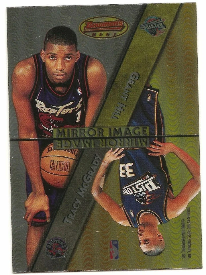 1997-98 BOWMAN'S BEST MIRROR IMAGE GRANT HILL McGRADY GARNETT ABDUR-RAHIM MI5 - Image 1 of 1