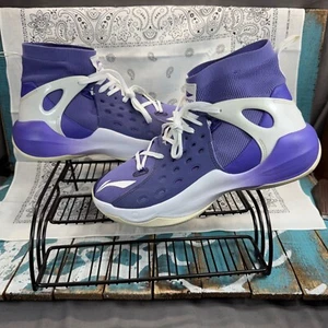 Li-Ning Sonic 6 High-Top 'Purple White' ABAN021-3 Mens High Top Size 11.5 - Picture 1 of 10