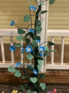 Piante in scala 1:12 Morning Glory Vine 6"" bambola giardino delle fate alta casa gratis stand - Foto 1 di 3