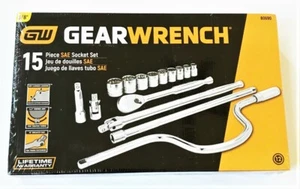 GEARWRENCH 15-TLG PROFI STECKSCHLÜSSEL RATSCHE SET 3/8" DR SAE VOLLPOLIERT 80690 - Bild 1 von 2
