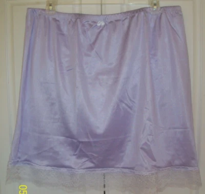 ORCHID Tricot 2 LAYER SLIP & PANTY COMBO * 3X  40-50" Waist * Slip Length 22" - Image 1 of 4