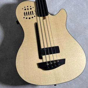 Godin: A4 Ultra Natural Fretless A/E Electric Bass - Picture 1 of 11