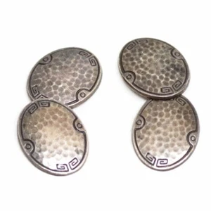 Lattice Pattern and Meander Sterling Cufflinks - Picture 1 of 1