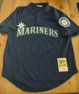 Ken Griffey Jr Seattle Mariners Stiched Mitchell & Ness 1995 BP Jersey Size 40 - Picture 1 of 8