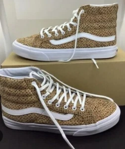 Vans Sk8 Hi 'SLIM' Embossed Cork Shoes Limited Edition W8.5-M7.0 RARE & HTF 🔥🔥 - Picture 1 of 23