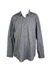 Alfani Grey Printed Long-Sleeve Slim Fit Shirt XXL - Picture 1 of 3