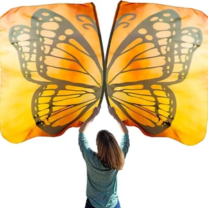 Banderas de adoración de alabanza de iglesia para actuación danza mariposa alas de ángel bandera - Imagen 1 de 25