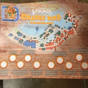 Disney Springs passholder 2022 orange bird scavenger hunt maps lot of 10 - Picture 1 of 1