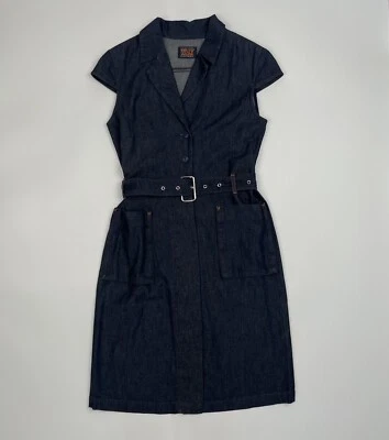 W&LT W.&L.T. Винтажное женское джинсовое платье Walter van Beirendonck размер M с поясом - Изображение 1 из 4