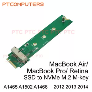 2013 2014 2015 Macbook Air A1465 A1466 SSD 12+16pin to M.2 NGFF M-key Adapter - Picture 1 of 5