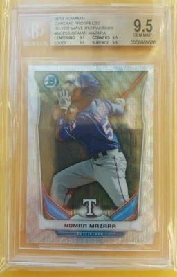 Bowman Chrome Prospects Silver Wave Refractors 2014 #BCP85 Nomar Mazara #01/25 Foto 1 de 4
