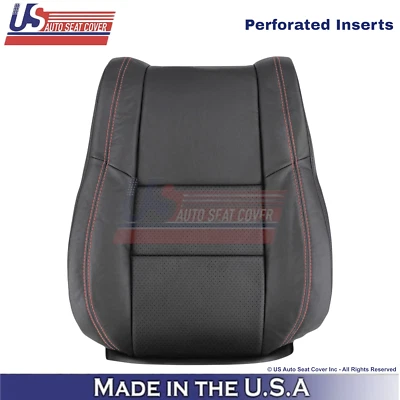 2011-2025 For Dodge Durango Genuine Leather Driver Top Cover Black w/ Red Stitch - Image 1 of 4