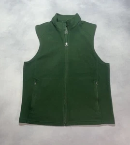 L.L. Bean Mens Fleece Zip Up Vest Jacket Size Medium Green Outdoor - Picture 1 of 6