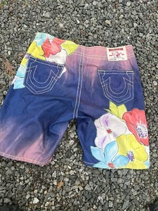 True Religion Board Shorts DENIM PARADISE BOARD SHORTS BLUE 38 - Picture 1 of 5