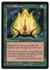 City of Solitude 1997 Visions Green Rare Enchantment MTG NM RESERVED Actual Pics