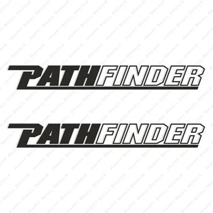 PATHFINDER BOAT LOGO DECALS STICKERS BLACK 18" x 2.2" 2pcs. - Picture 1 of 3