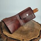 Handmade leather wallet, hand stitched wallet, men's wallet,wallet with coin box