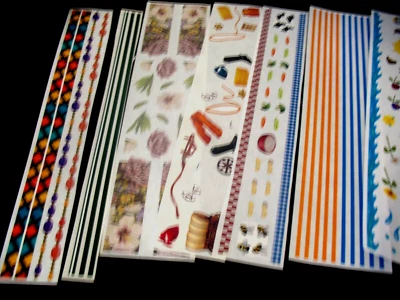 Lot of Stickers, Great Lengths, Blue dimensional Lines, Summer, Dance, Textiles - Image 1 of 4