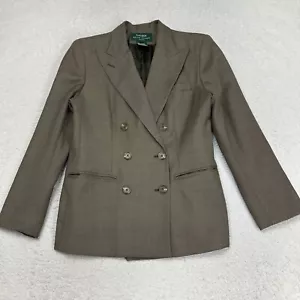 Lauren Ralph Lauren Womens Blazer Size 8P Brown - Picture 1 of 11