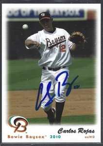 2010 Grandstand Bowie Baysox Carlos Rojas IP autograph signed card