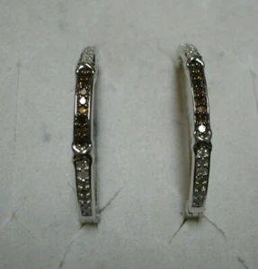 Rot & Weiß Diamant-Inside Out Creolen 90 Diamanten 0,84tcw UVP 1888 $ - Bild 1 von 9