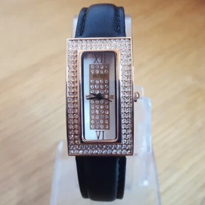 Damen Roségold Janet Reger Kristall Set funkelnd traditioneller Stil Kleid Uhr - Bild 1 von 8