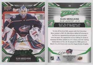2022-23 Upper Deck MVP Green Script Elvis Merzlikins SP #90